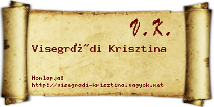 Visegrádi Krisztina névjegykártya