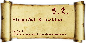 Visegrádi Krisztina névjegykártya