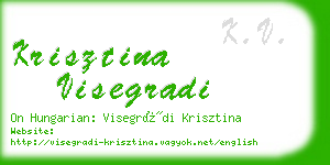 krisztina visegradi business card